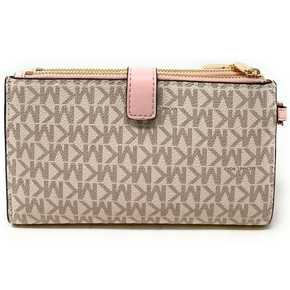 Cartera Michael Kors Jet Set Travel Double Zip Wristlet Logo