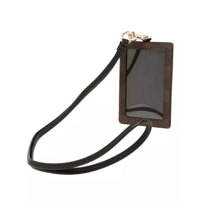 Tarjetero Coach Id Lanyard In Signature Canvas Brown