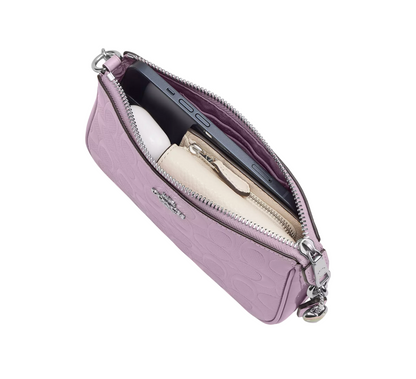 Bolsa Coach Nolita 19 In Signature Leather With Heart Charm Light Violet