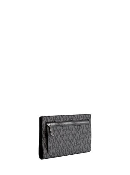 Cartera Michael Kors Carson Large Signature Logo Wallet Black