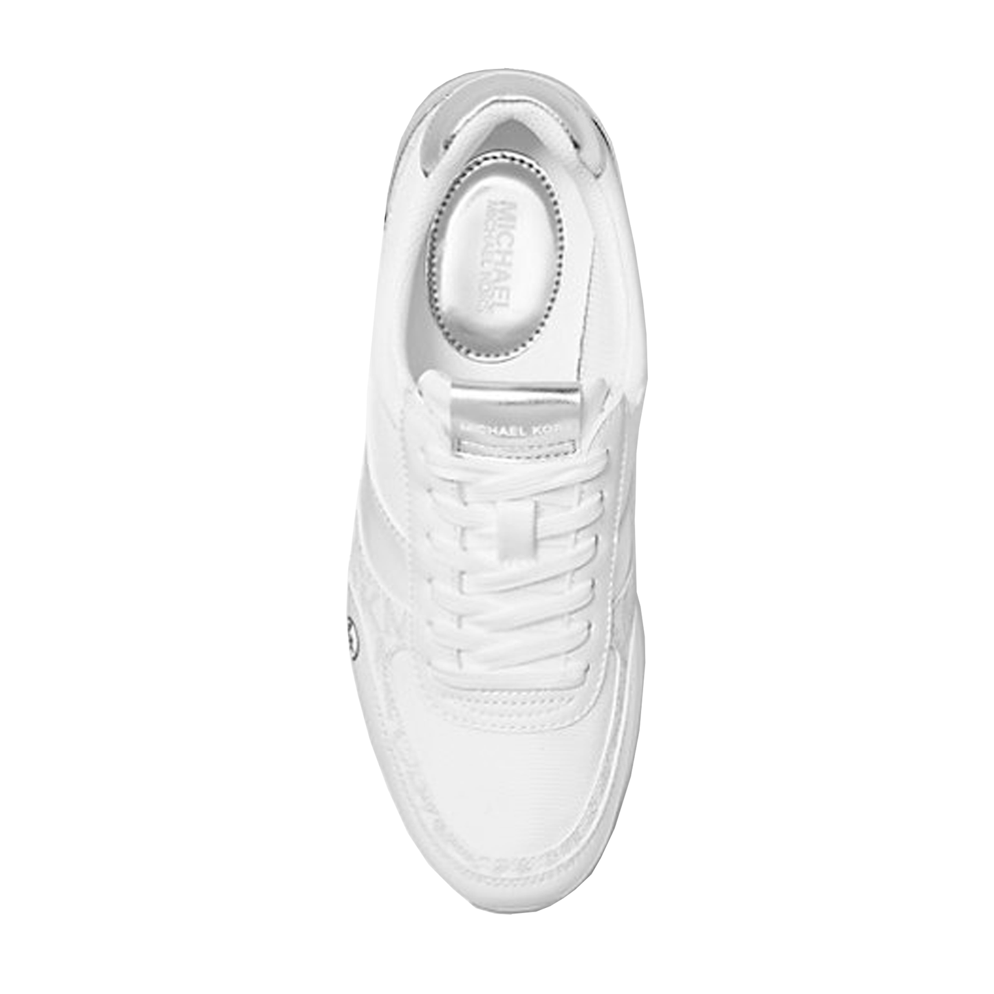 Tenis Michael Kors Andi Canvas and Signature Logo Trainer Bright White