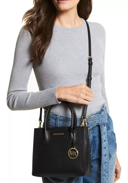 Bolsa Michael Kors Mercer Medium Pebbled Leather Crossbody Bag