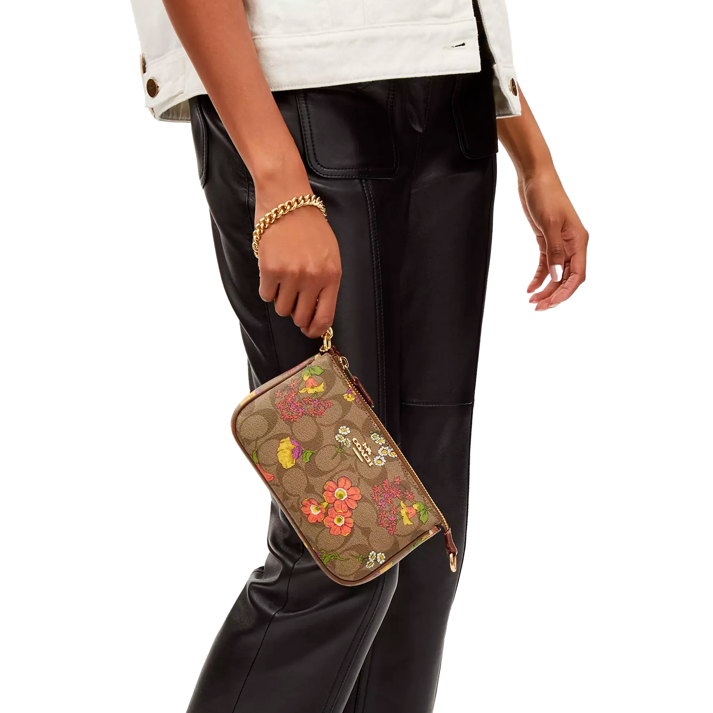 Bolsa Nolita 19 In Signature Canvas With Floral Print