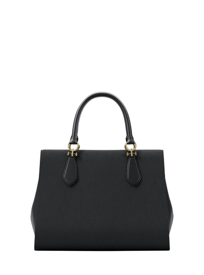 Bolsa Michael Kors Marilyn Medium Saffiano Leather Satchel Black
