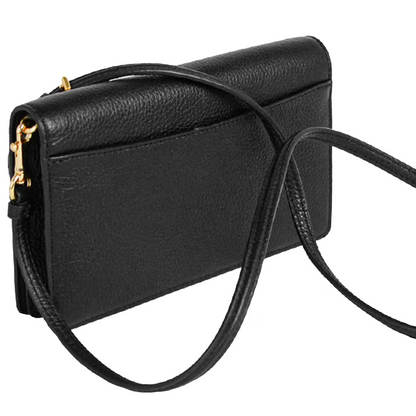 Bolsa Coach Anna Foldover Clutch Crossbody Black