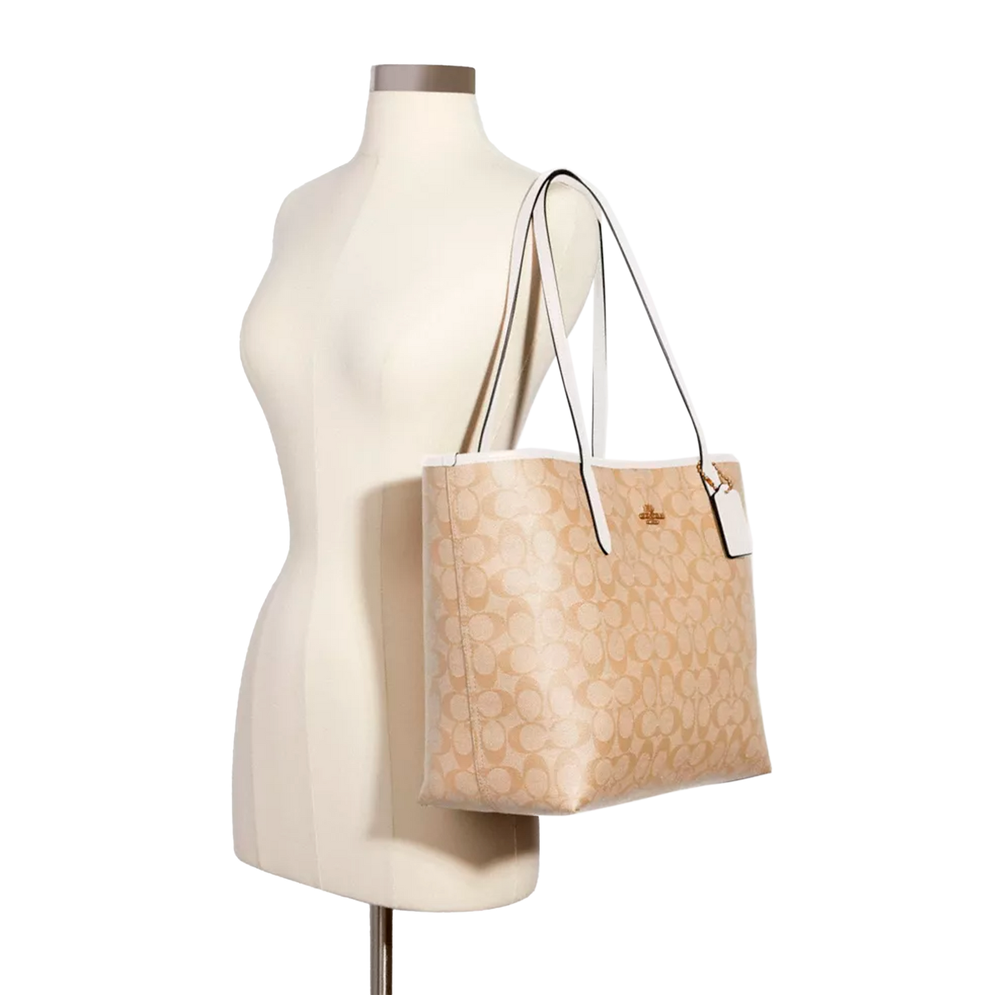 Bolsa Coach City Tote Signature Canvas Light Khaki