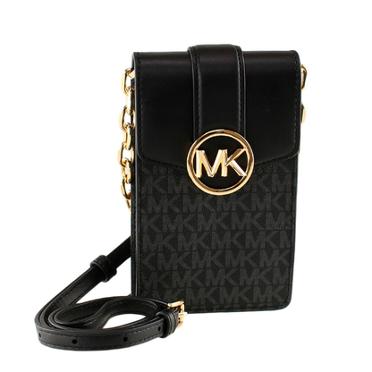 Bolsa Michael Kors Carmen Small Logo Smartphone Crossbody Bag Black