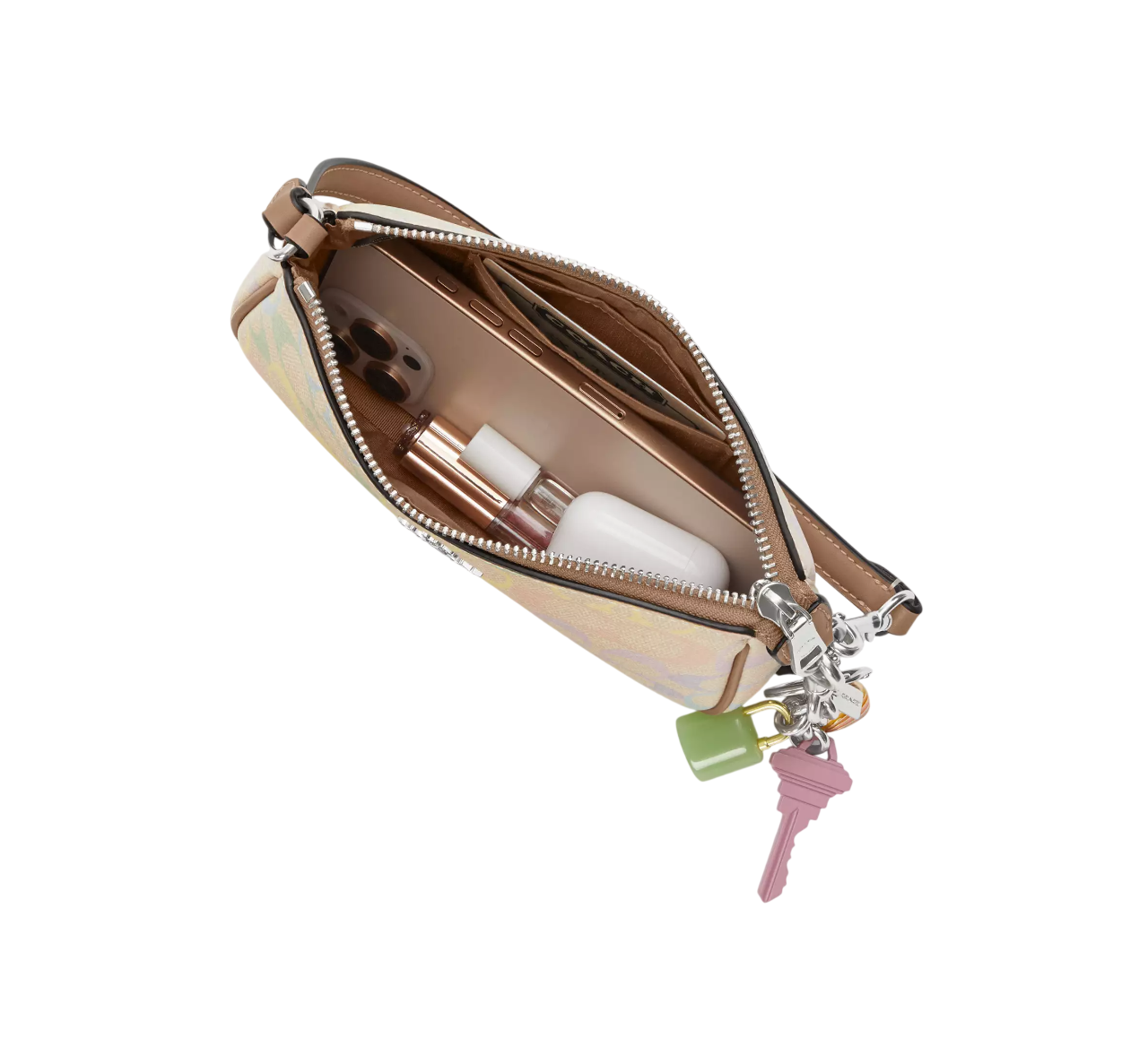 Bolsa Coach Nolita 19 In Rainbow Signature Canvas Sand Multi