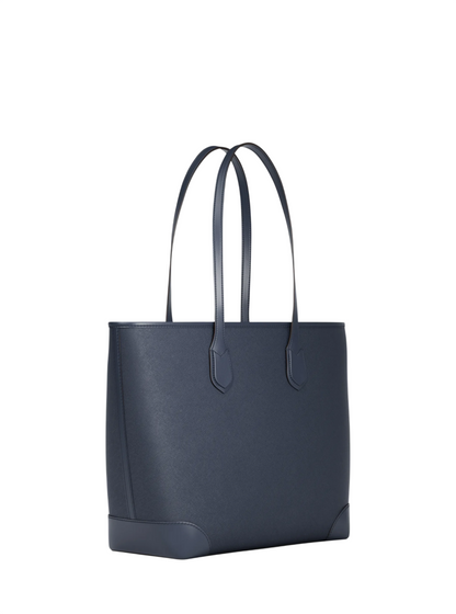 Bolsa Michael Kors Eva Large Saffiano Leather Tote Bag Navy