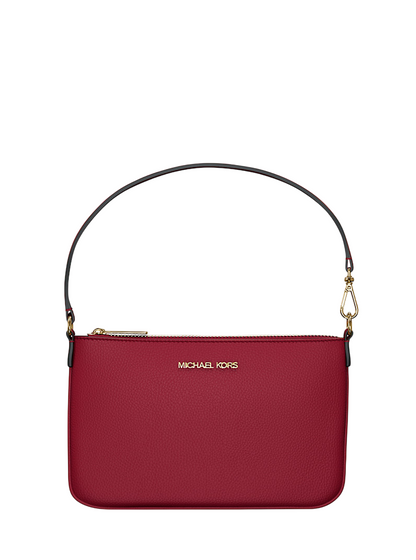 Bolsa Michael Kors Jet Set Small Pebbled Leather Convertible Wristlet Cherry