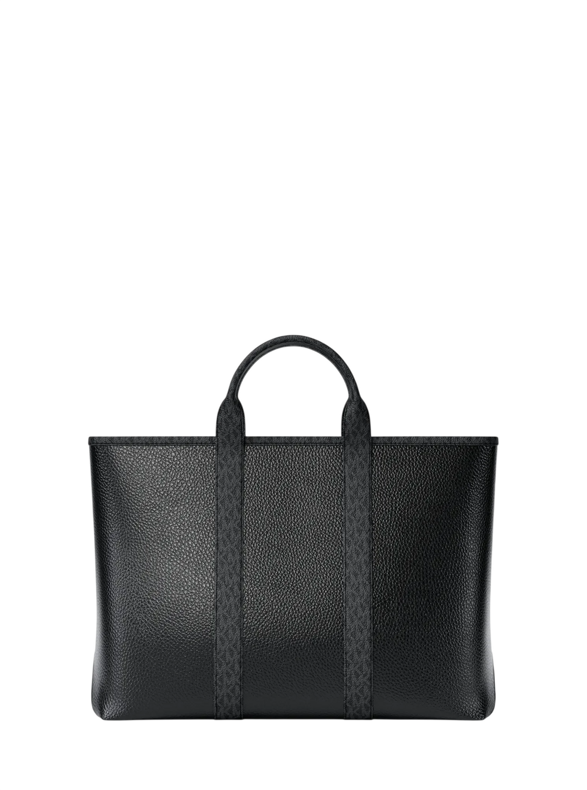 Maleta Michael Kors Cooper Medium Pebbled Leather and Signature Logo Tote Bag Black