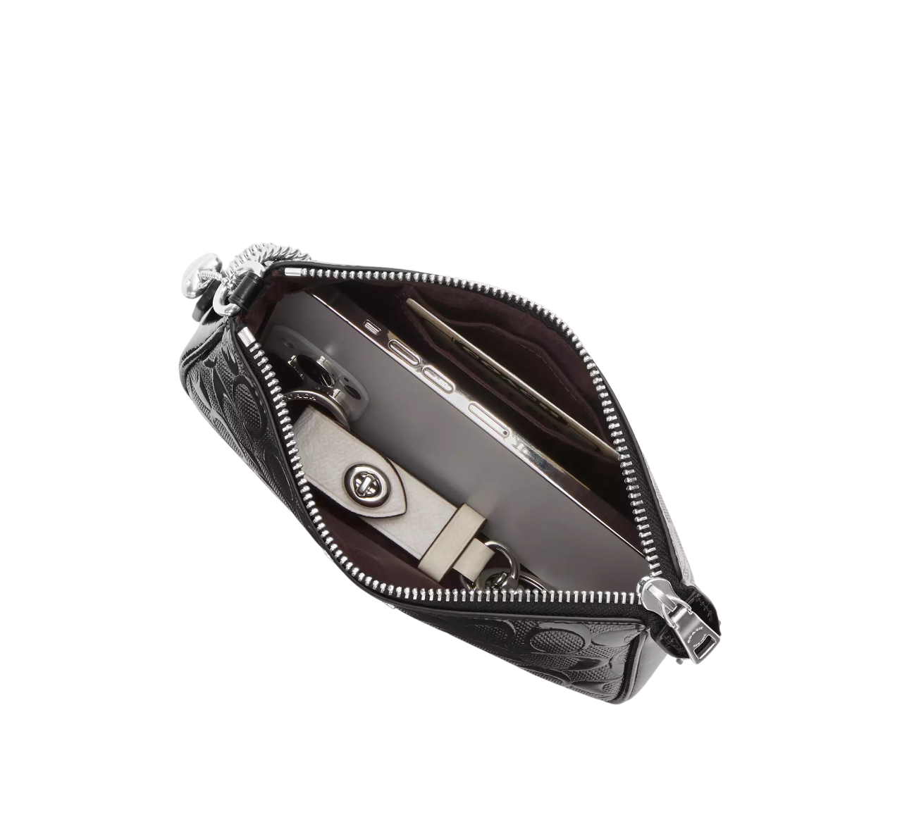 Bolsa Coach Nolita 19 In Signature Leather With Heart Charm Black