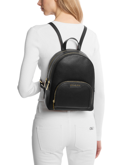 Mochila Michael Kors Jaycee Medium Pebbled Leather Backpack Black
