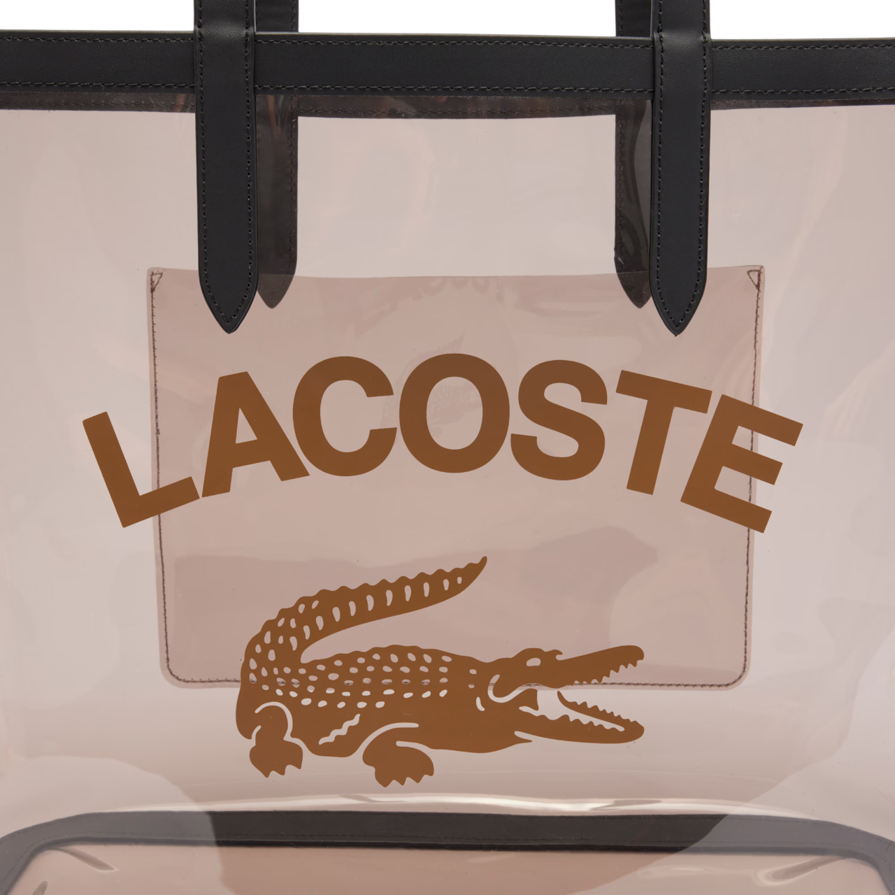 Bolsa Lacoste Large Anna Transparent Grained Tote