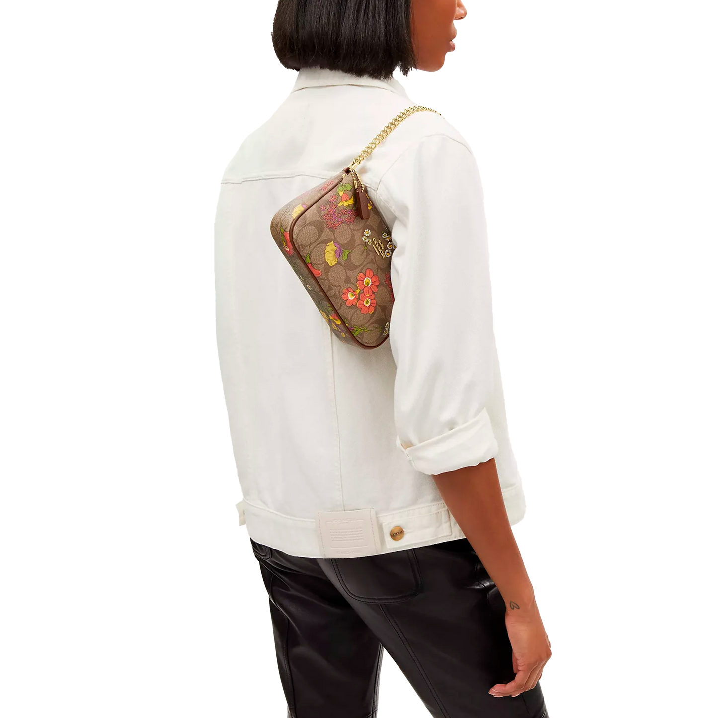 Bolsa Nolita 19 In Signature Canvas With Floral Print