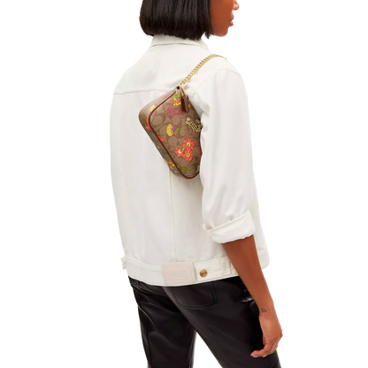 Bolsa Nolita 19 In Signature Canvas With Floral Print