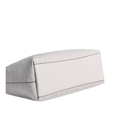 Bolsa Coach Station Tote Bag Signature Canvas White Chalk