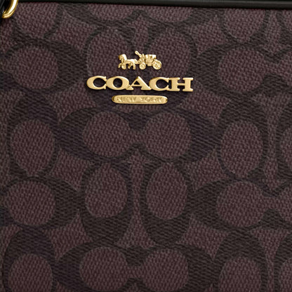 Bolsa Coach Mini Jamie Camera Bag In Signature Canvas Walnut Black