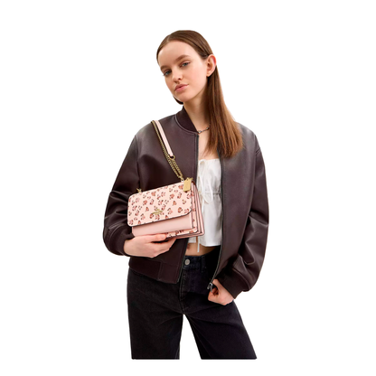 Bolsa Coach Klare Crossbody Bag With Rose Print Blush Multi