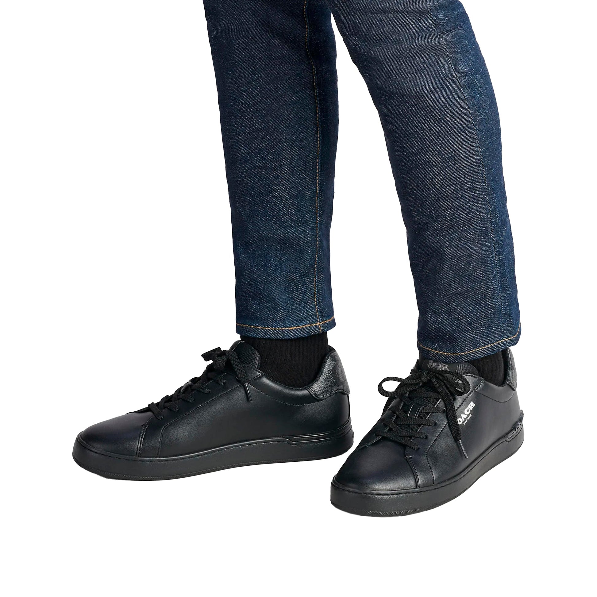 Tenis Coach Hombre Negro Tenis Coach Clip Low Top Sneaker