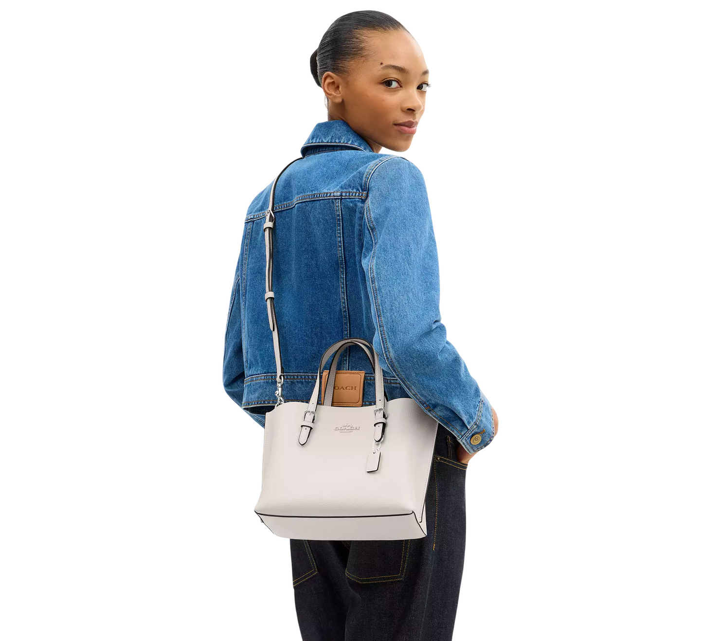 Bolsa Coach Mollie Tote Bag 25 Chalk