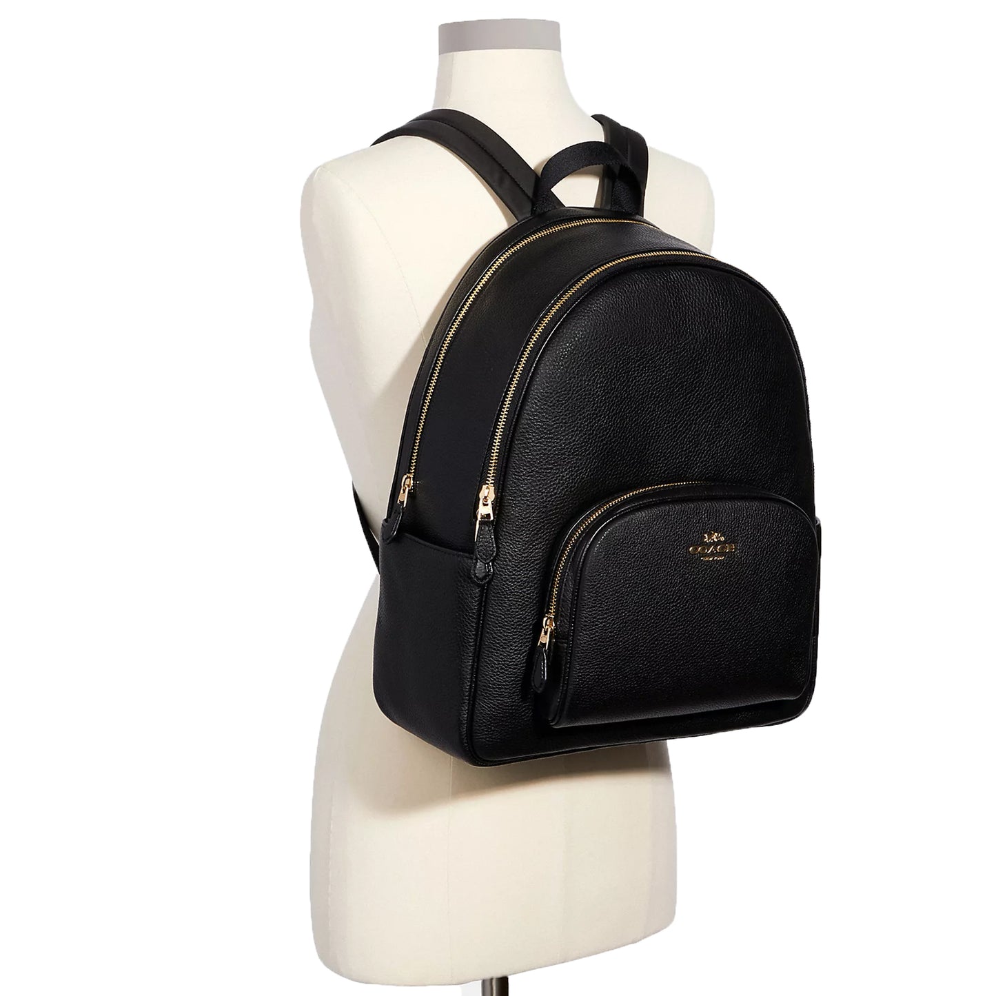 Mochila Coach Court Backpack Large Leather Black