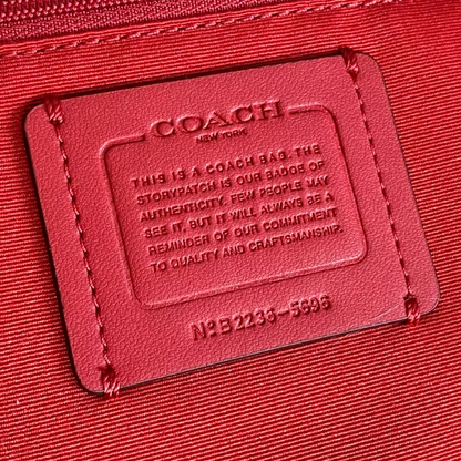 Bolsa Coach City Tote Bag In Signature Canvas Brown Red