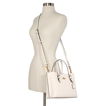 Bolsa Coach Mollie Tote 25 Chalk Light Saddle