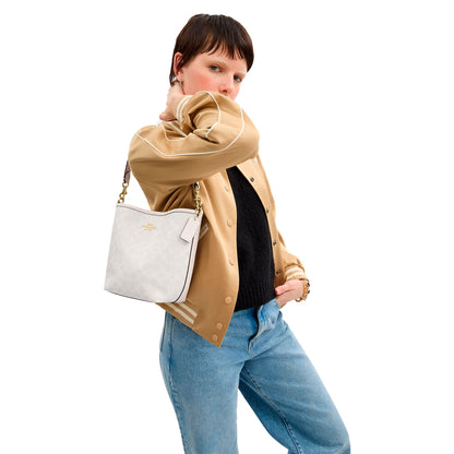 Bolsa Coach City Bucket Bag In Signature Canvas White Chalk