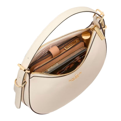 Bolsa Kate Spade Madison Saffiano Leather Crescent Shoulder Bag Meringue