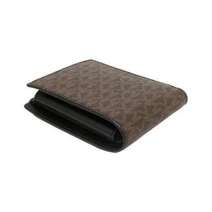 Cartera Michael Kors Cooper Logo Billfold Wallet With Coin Pouch Brown