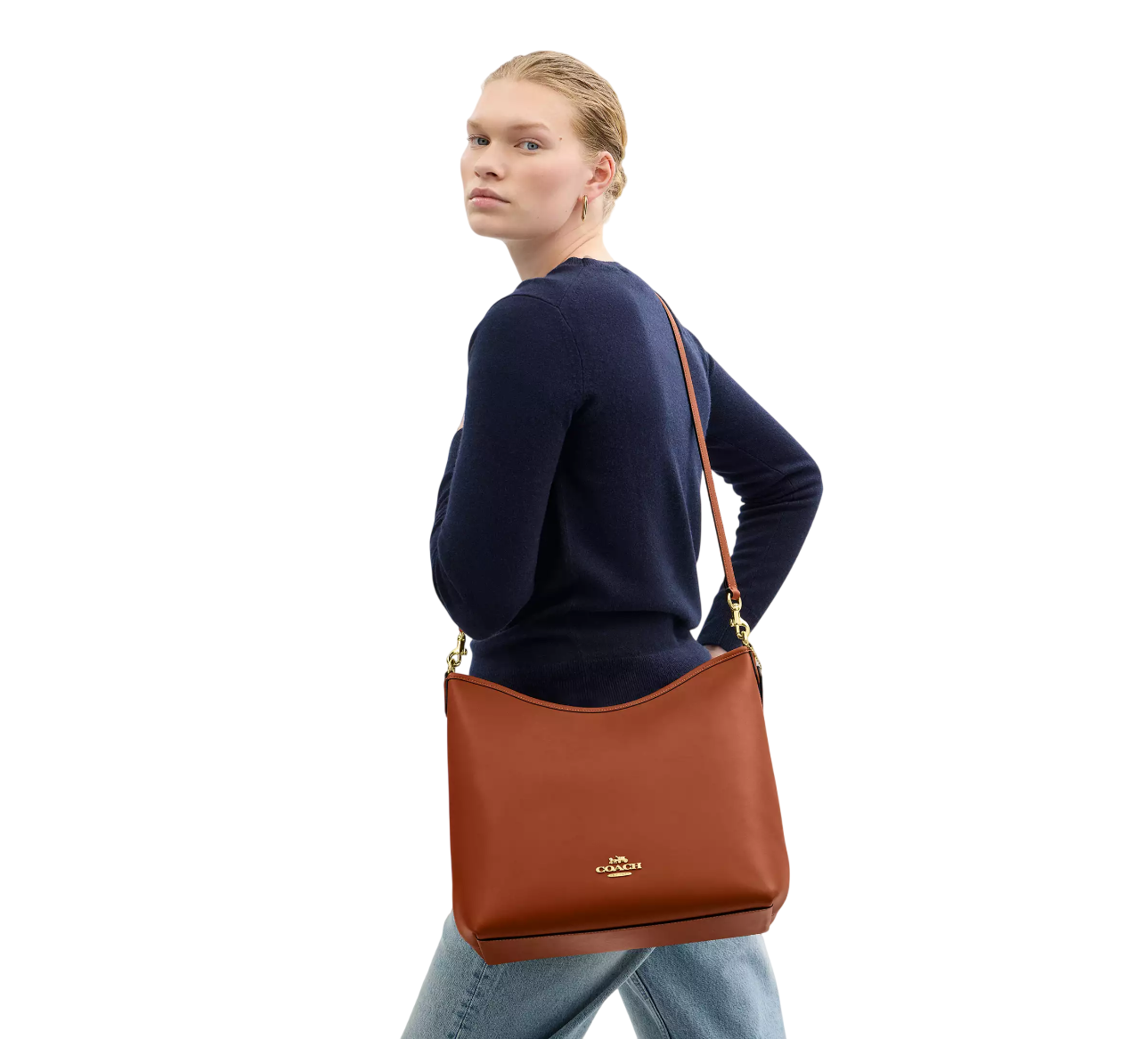 Bolsa Coach Laurel Large Shoulder Bag Tan