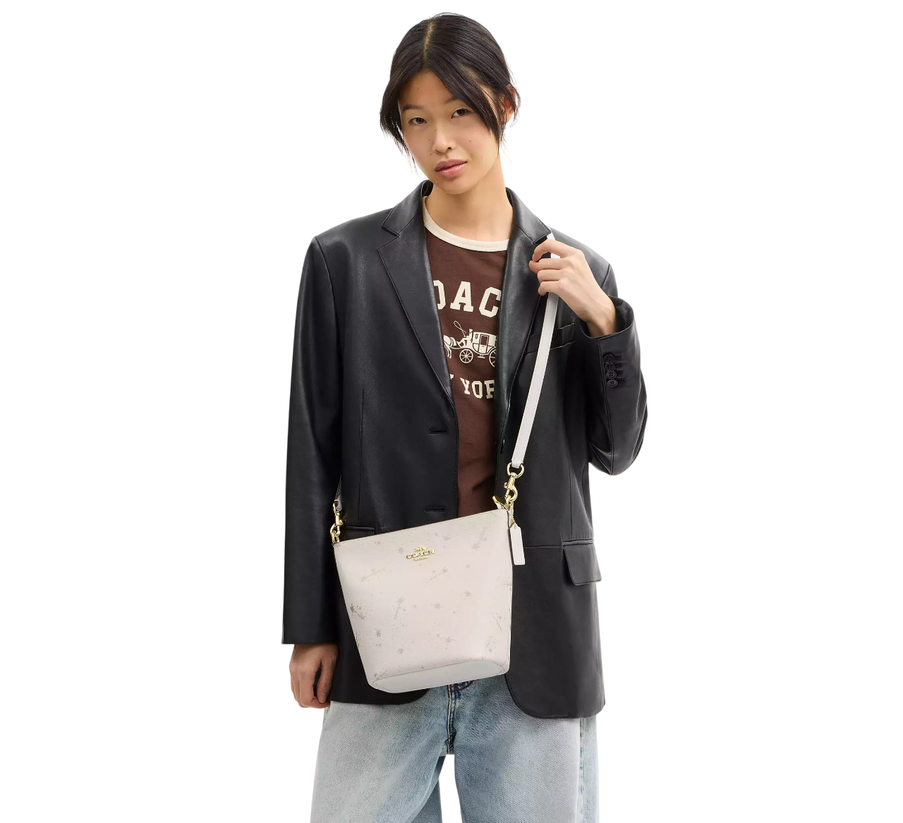 Bolsa Coach Logan Duffle Bag With Star Print Chalk