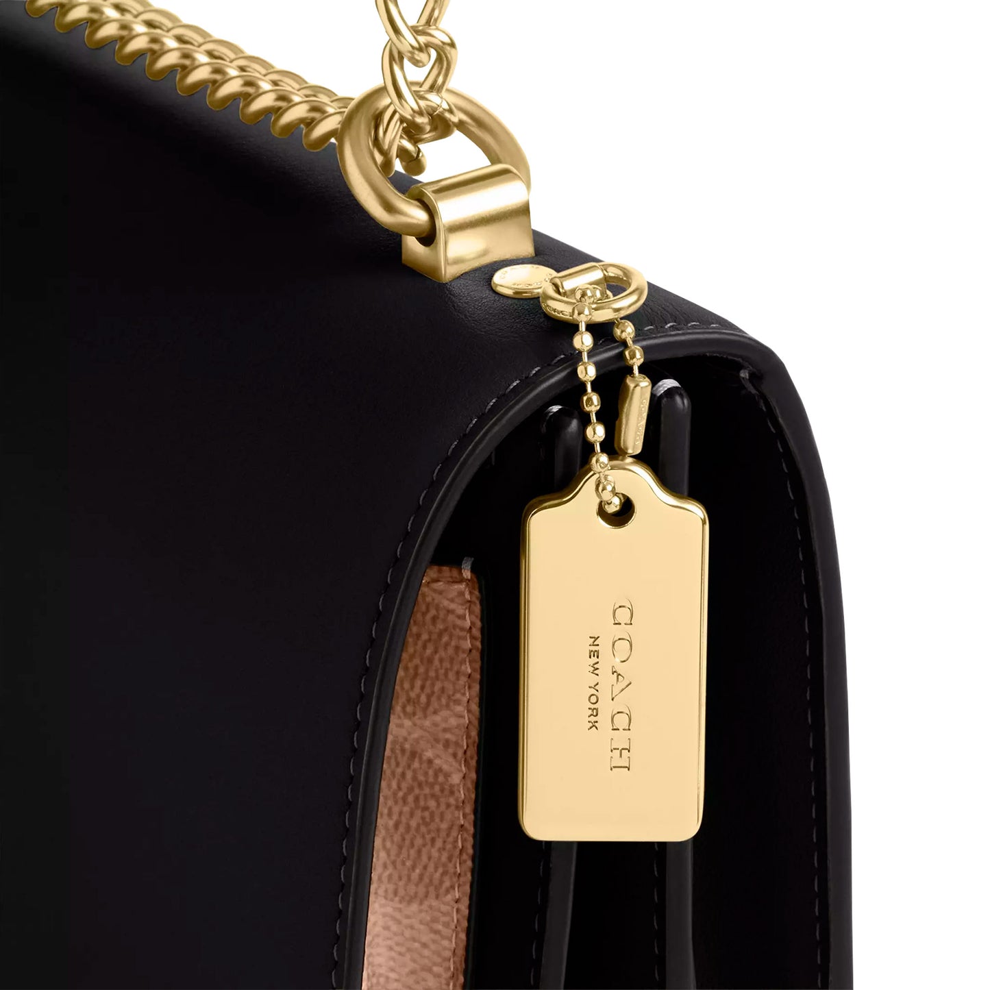 Bolsa Coach Klare Crossbody Bag In Signature Canvas Tan Black Multi