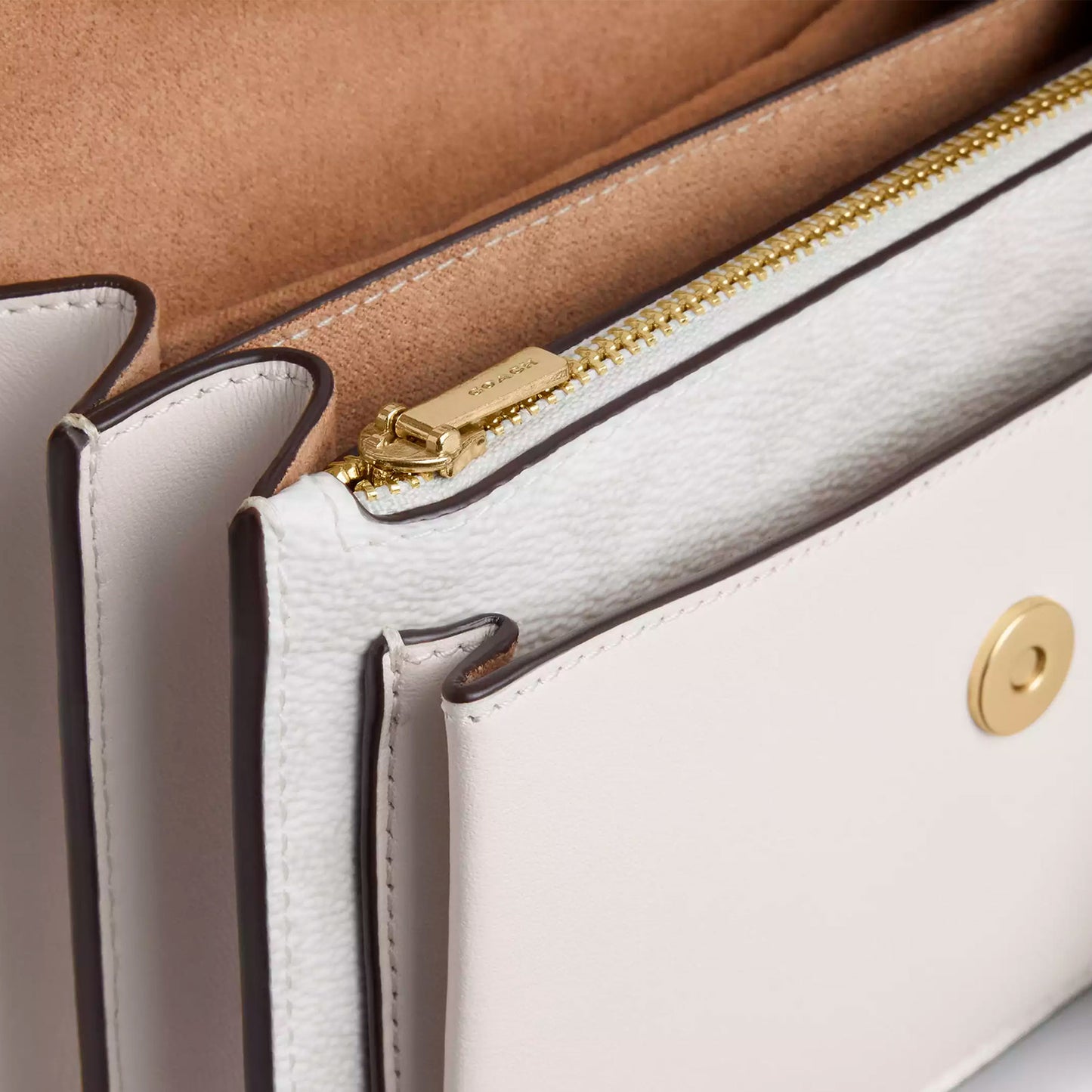 Bolsa Coach Mini Klare Crossbody Bag Signature Canvas White Chalk