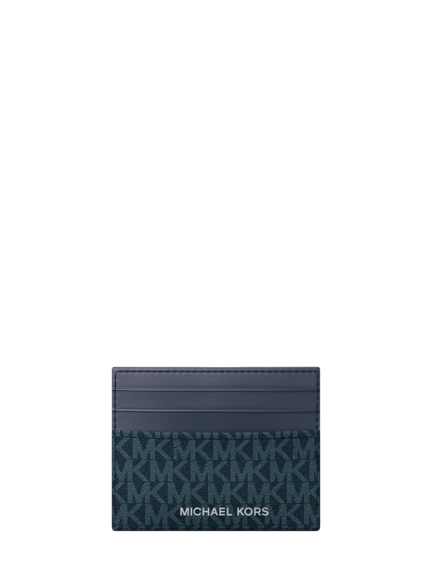 Cartera Pebbled Leather Billfold Wallet and Signature Logo Card Case Gift Set Navy