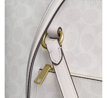 Bolsa Coach Station Tote Bag Signature Canvas White Chalk