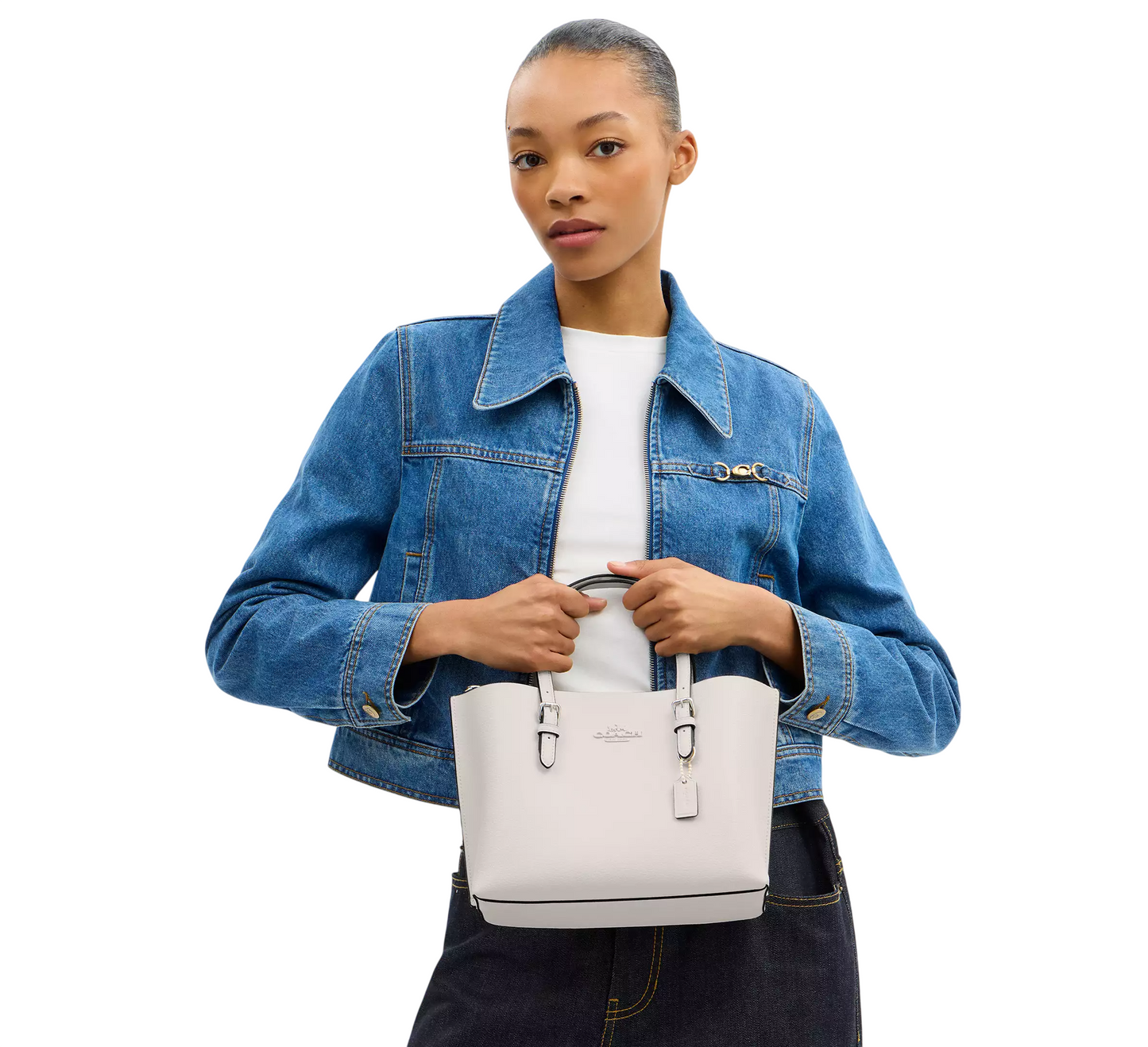 Bolsa Coach Mollie Tote Bag 25 Chalk