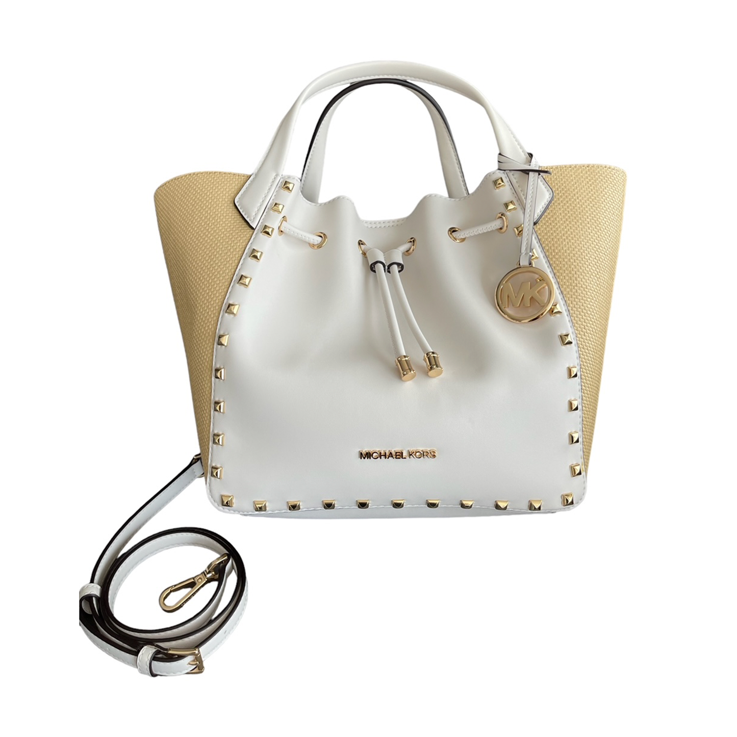 Bolsa Michael Kors Phoebe Large Two-Tone Logo Bucket Bag