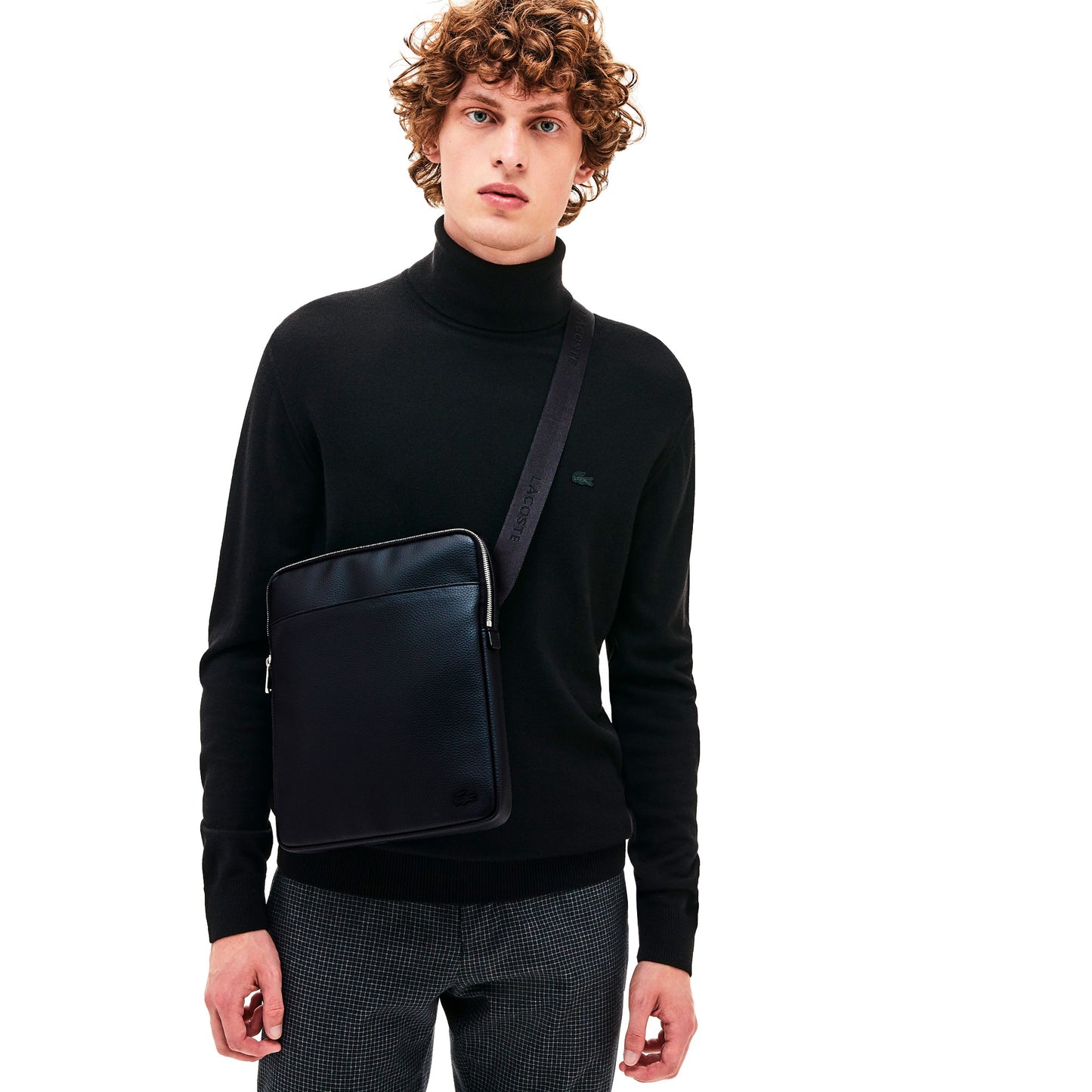 Bandolera Lacoste M Flat Crossover Bag Noir