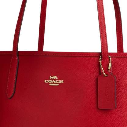 Bolsa Coach City Tote Bag Bright Cardinal
