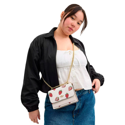 Bolsa Coach Mini Klare Crossbody Bag With Strawberry Print Chalk Multi