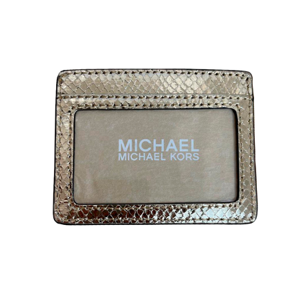 Bolsa Michael Kors Medium Pouch and Card Case Gift Set Pale Gold