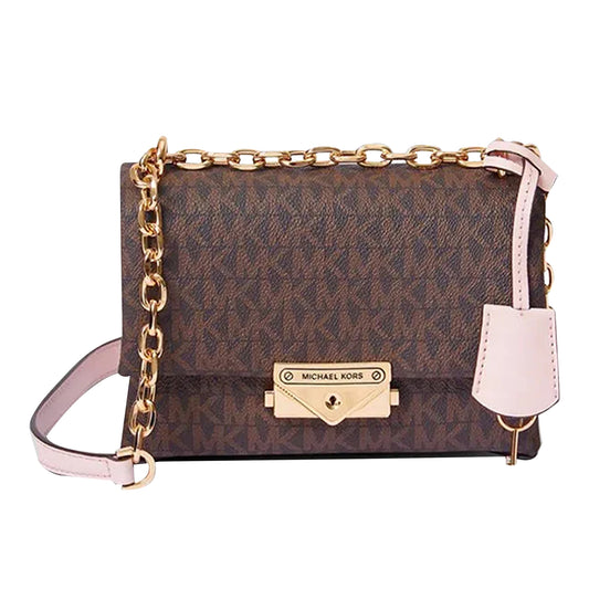 Bolsa Michael Kors Cece Small Logo Shoulder Bag Brown