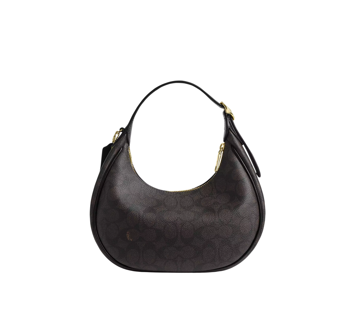 Bolsa Coach Emily Shoulder Bag In Signature Canvas Walnut Black