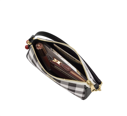 Bolsa Coach Nolita 19 With Gingham Print And Charm Black Multi