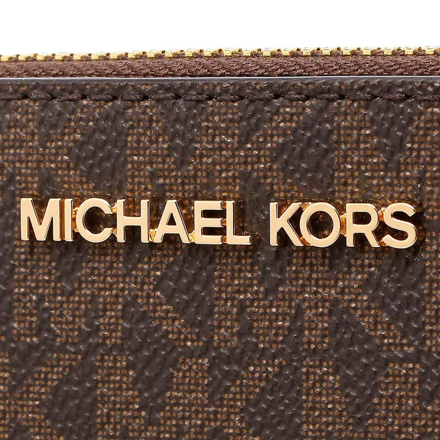 Monedero Michael Kors Jet Set Travel Small Signature Logo Coin Purse Brown