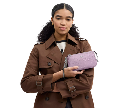 Bolsa Coach Nolita 19 In Signature Leather With Heart Charm Light Violet