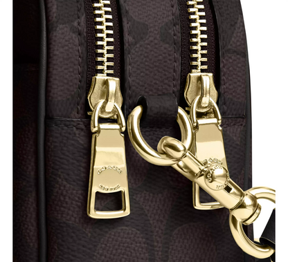 Bolsa Corssbody Mini Carey Crossbody Bag In Signature Canvas Walnut Black
