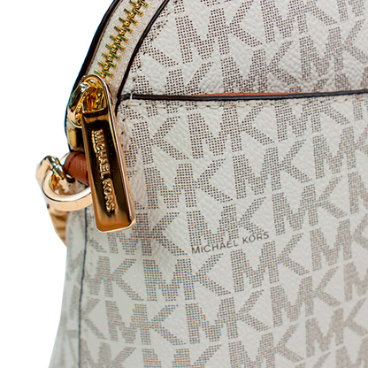 Bolsa Michael Kors Jet Set Travel Medium Logo Crossbody Dome Vanilla